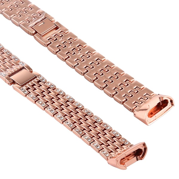 Rosegull Rosegull kompatibel med Fitbit Charge 3 diamantbesatt klokkereim