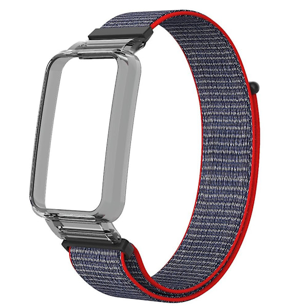Lys Rosa PC-deksel + Nylon Loop-stropp kompatibel med Xiaomi Mi Band 7 Pro