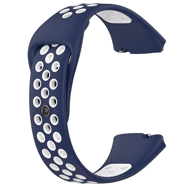 Midnattsblå Vit Midnattsblå Vit Silikon Armbandsrem kompatibel med Redmi Watch 3 Lite / Watch 3 Active