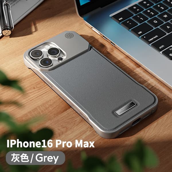 Etui til iPhone 14 Pro Grå [magnetisk + læder + aromaterapi] Rammeløs Magnetisk Aromaterapi Læder