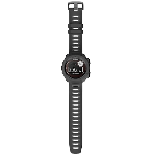 Svart Grå Svart Grå kompatibel med Garmin Instinct silikonklokkereim