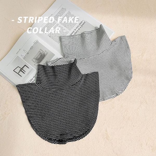Dame falsk krage Avtakbar halv Avtakbar Høy Hals Inner Solid color white