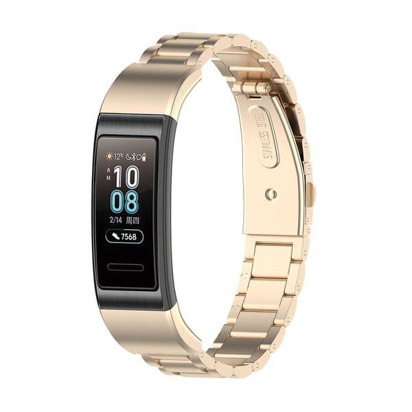 Champagne Champagne Stållænke kompatibel med Huawei Band 4 Pro (ter-b29s)