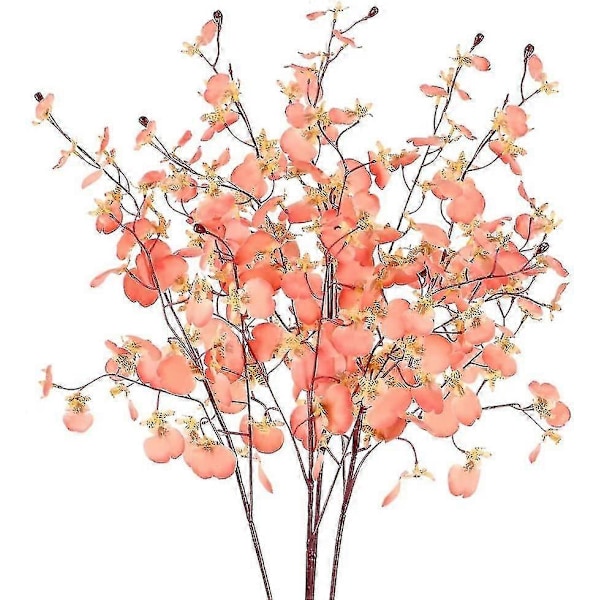 4 st Konstgjord Orkidé Silkesblomma Falsk Blombukett Falsk Dansande Dam Orkidé Falsk Phalaenopsis Orkidé För Diy