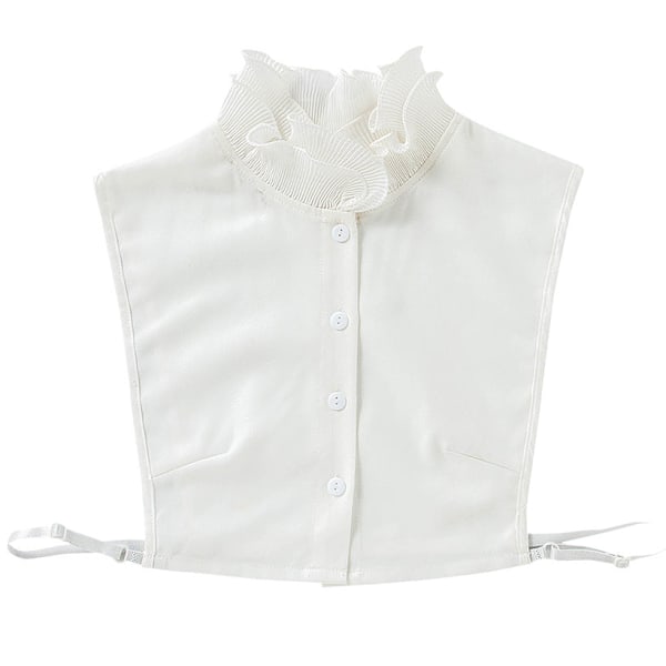 Dame falsk krave Aftagelig halv All-Match Blonde Bluse St S White