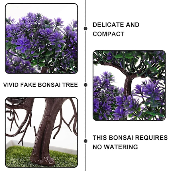 2 st Konstgjord Bonsaiträd Falsk Växt i Kruka Konstgjorda Växter Bonsai Heminredning Skrivbordsbonsai