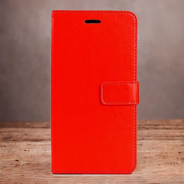 Etui til iPhone SE Wallet model [rød] + gratis nøglesnor Flip Wallet med kortholder Full-Body