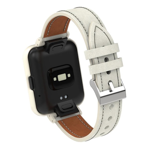 Varmvit Elfenbensfärgat Fodral Varmvit Elfenbensfärgat Fodral Läderarmband kompatibelt med Xiaomi Redmi Watch 2