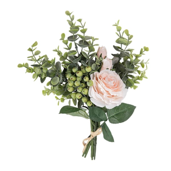 Simulerte Blomster Rosebuketter Håndholdte Blomster Vegg Beige