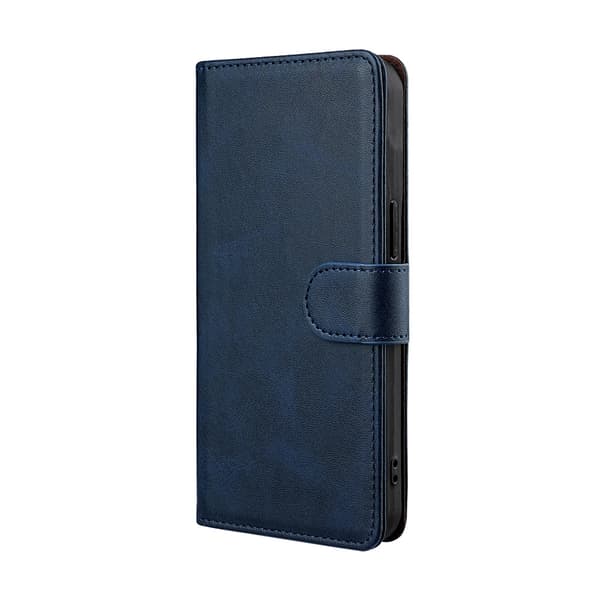 Etui til iPhone 16 Pro Max blå klassisk almindelig flip