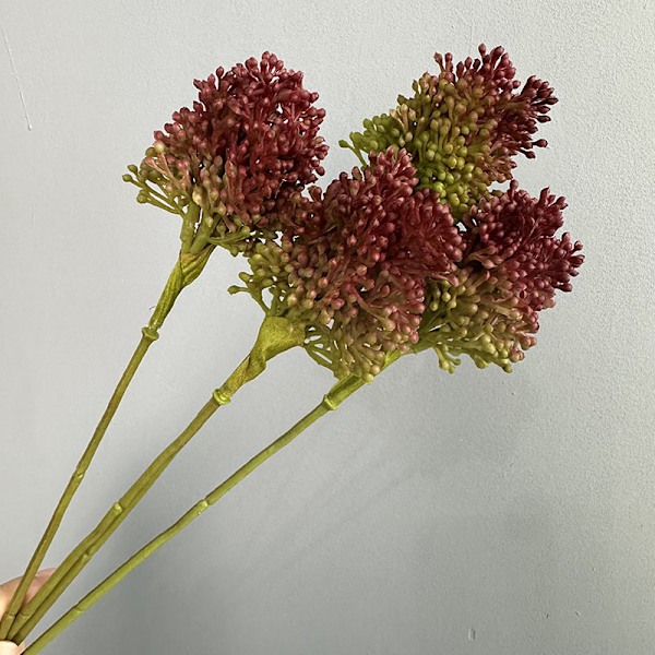 Kunstig enkelt stilk gressløkblomst for forretningsborddekor Plast Løvetann Bryllupsfotografering Sceneoppsett Single Scallion Coffee