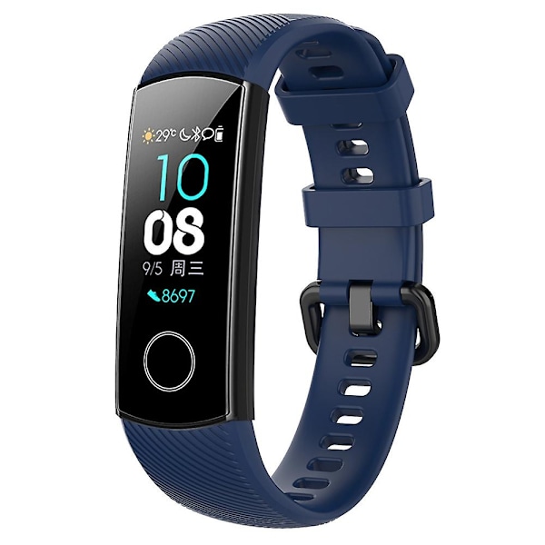 Sininen silikoninen ranneke, yhteensopiva Huawei Honor Band 4 / Band 5 kanssa