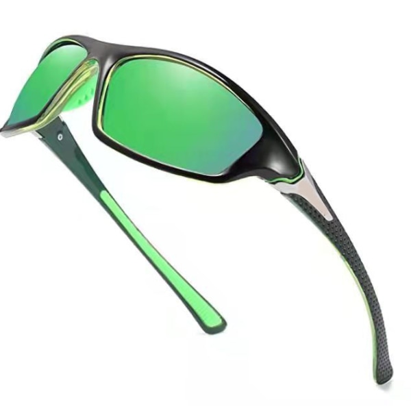 Polarized Night Vision Solglasögon Sport Polarized Solglasögon Herr Outdoor Glasögon för Ridning C10 transparent green film