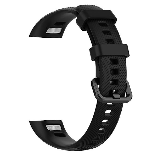 Sort Sort Silikone Urrem kompatibel med Huawei Honor Band 4 / Band 5