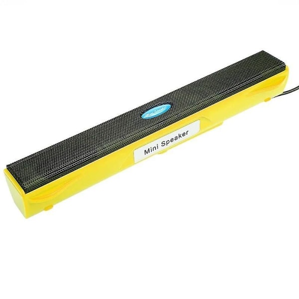 Bärbar bärbar dator/dator/dator Högtalare Förstärkare Högtalare USB Soundbar Stick Yellow