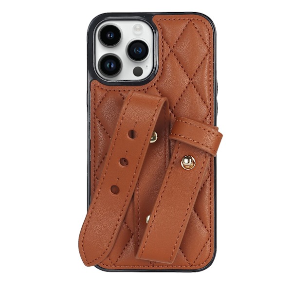 Etui til iPhone 14 Plus brun Hot selling ins diamant håndleddsrem