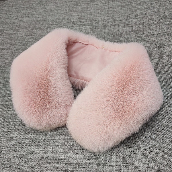 Dame falsk krage Avtakbar halvtykk Imitert Otter Korean pink