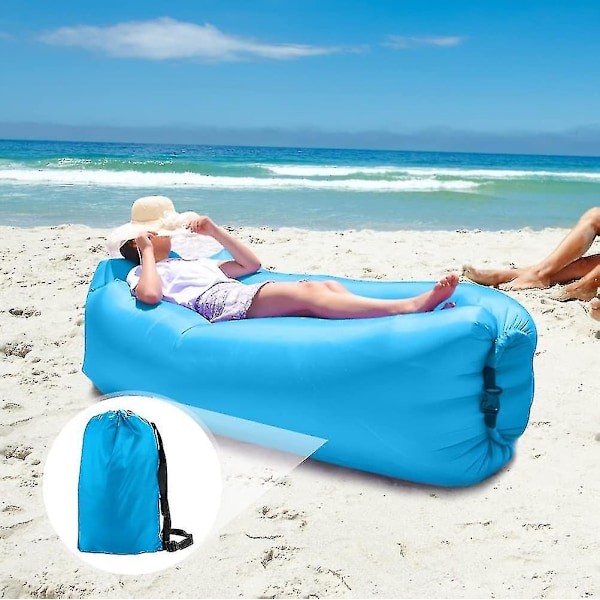 Uppblåsbar Luftsoffa, Vattentät Luftsoffa Luftsäck, Luftmadrass, Bärbar Airlounger, Uppblåsbar Utomhussoffa För Camping, Park, Strand, Trädgård