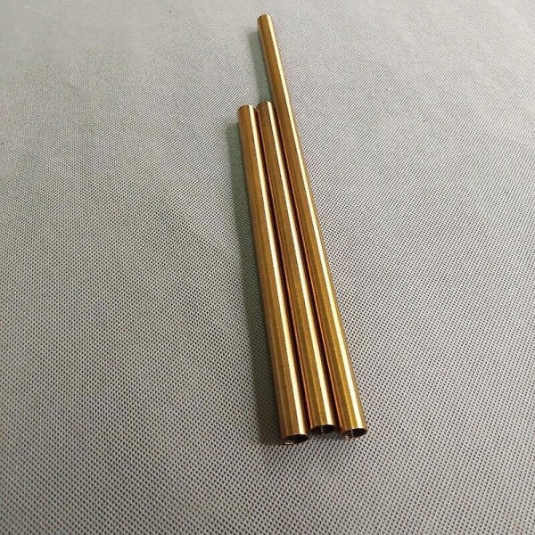 Tråd antikt guld metall ihåligt rör 250mm / M10X1.0 pitch