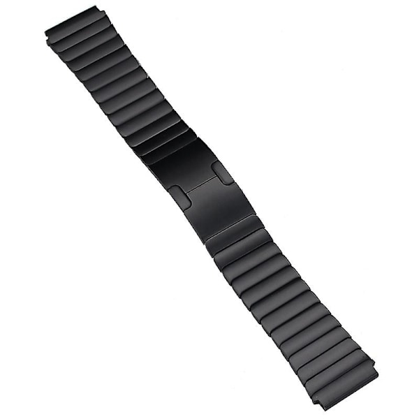Musta Musta 22mm teräksinen kellon ranneke