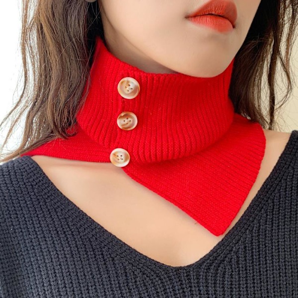 Falsk krage for kvinner, varm turtleneck, cervikal støtte bandana gray