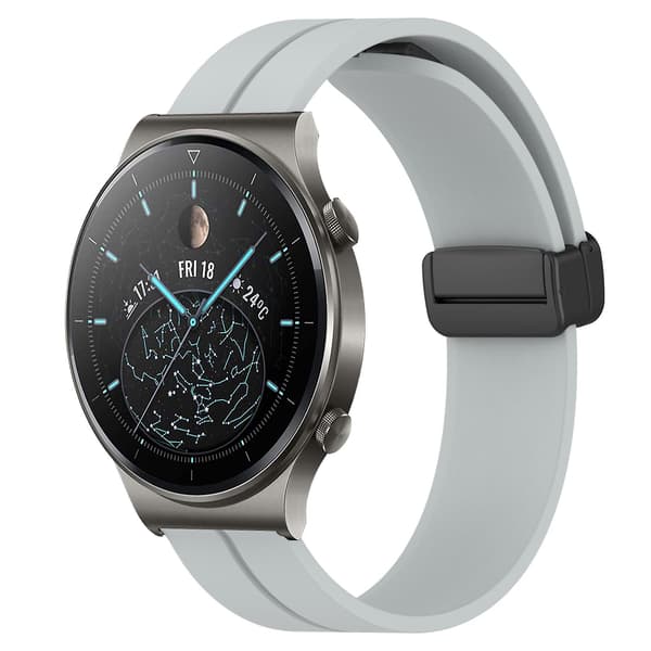 Grått grått silikonarmband kompatibelt med Huawei Gt2 Pro