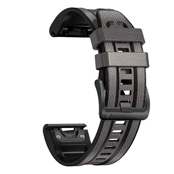 Stjernegrå Stjernegrå Silikone + Læder Quick Release Urrem