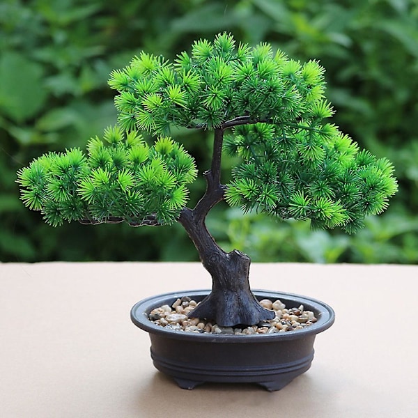 1 stk. Kunstig Plante Furu Zen Spirit Fest Hjem Hotell Skrivebord Bonsai Dekor 1