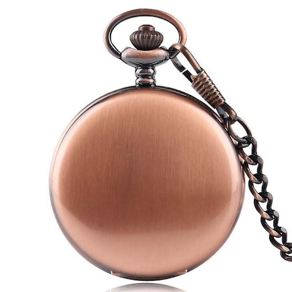 Lyxig Smooth Pendant Pocket Fob Watch Rose Gold