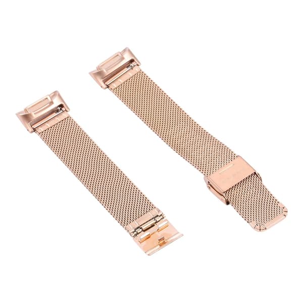 Rosaguld Rosaguld Milan Stållænke kompatibel med Fitbit Charge 5