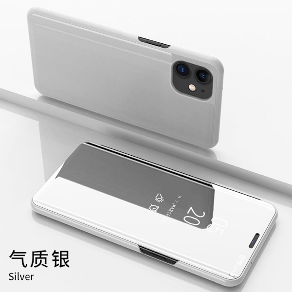 Kotelo iPhone 15PRO MAX hopea Galvanointi peili Flip