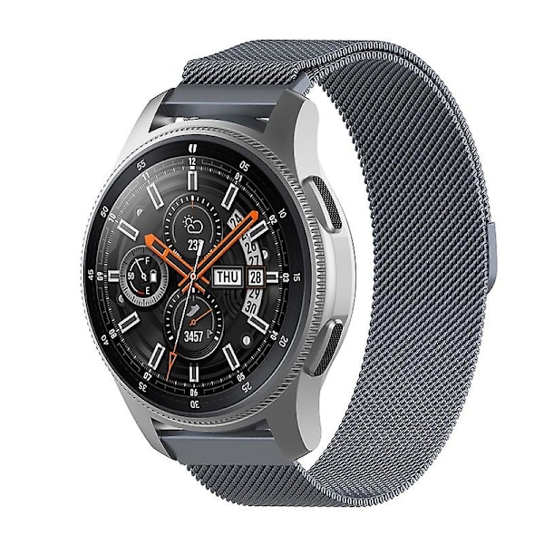 Grå Grå kompatibel med Honor Magic Watch 2/galaxy Active2 18mm Milan Rustfrit Stål Mesh Urrem
