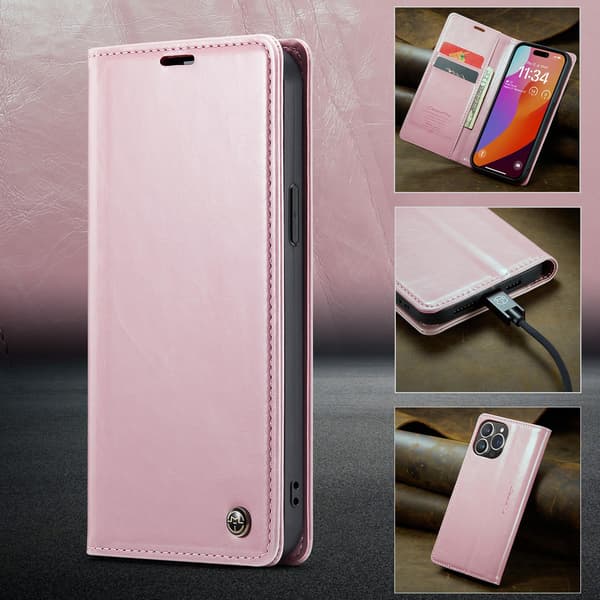 Etui til iPhone 16 Plus pink Flip