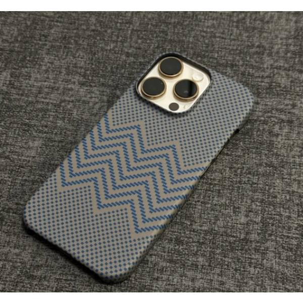 Fodral för iPhone 15 Pro Max Kolfibertextur Magnetisk Slimmad Profil Grå Noz36084