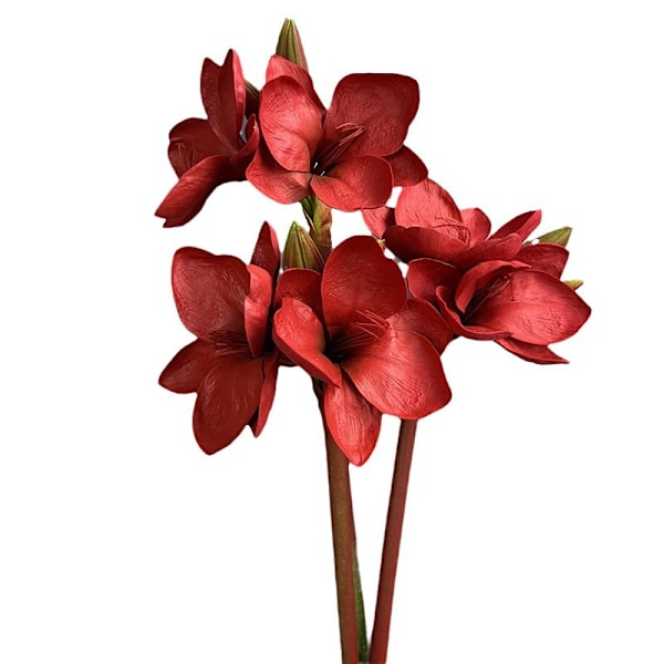 Kunstig Amaryllis PU Touch Kaffir Lily Boligindretning Falsk Blomsterarrangement Amaryllis white