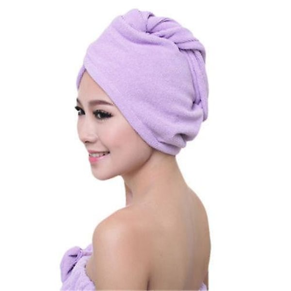 Kvinnor Badrockar Snabb Hårtorkande Handduk Purple Towel