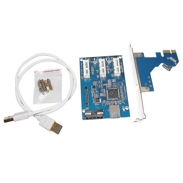 Nytt Pci-e 1x till Pci-e 1x adapterkort, 1 dra 3 grafikexpansionskort