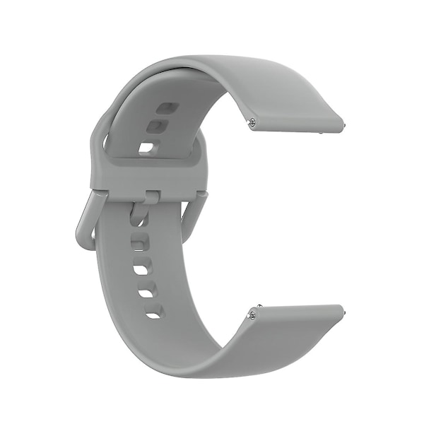 Grå Grå 23mm Farget Spenne Silikon Armbåndsrem Klokkebånd kompatibel med Fitbit Versa 2 / Versa / Versa Lite / Blaze, Størrelse: S