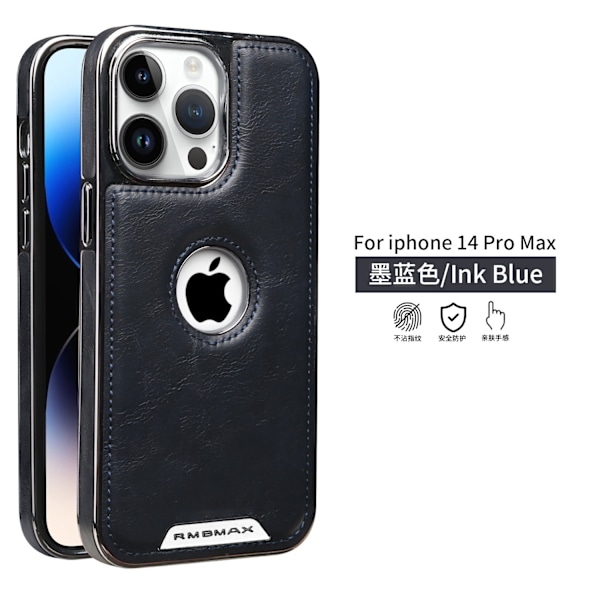 Etui til iPhone 15 Noble Black Magnetisk business Full-Body Tekstur
