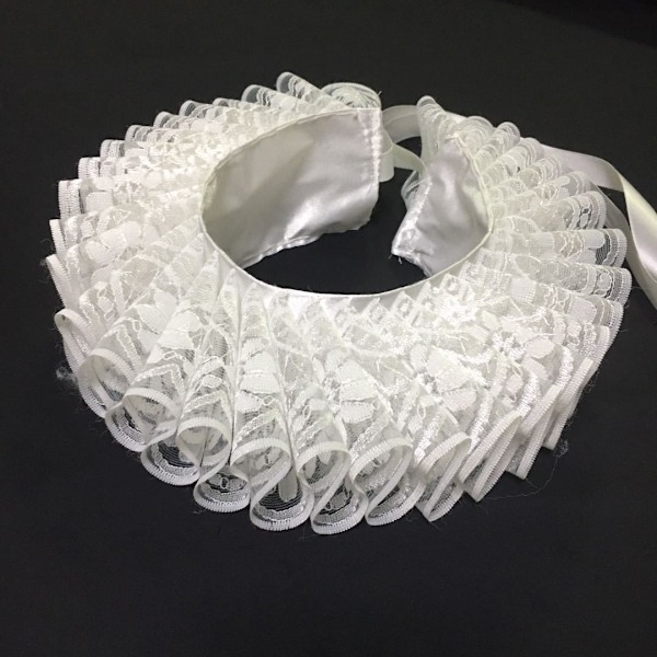 Dame falsk krage Avtakbar halv Ny stil Hmade Ruff Drama New lace style