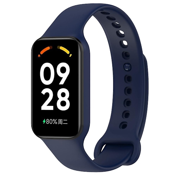 Midnattsblå Midnattsblå Silikon Integrerat Klockarmband kompatibelt med Redmi Band 2 kompatibelt med Redmi Band 2