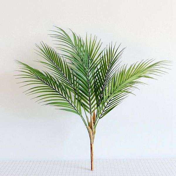 1 stk. Kunstigt palmebladstræ, ægte berøringsplastplanter, bolighavedekorationer, tropisk grøn plante Matches the image L