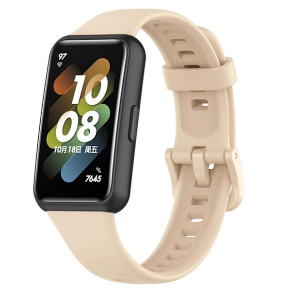 Khaki Khaki silikoninen kellon ranneke, yhteensopiva Huawei Band 7:n kanssa, yhteensopiva Huawei Band 7:n kanssa