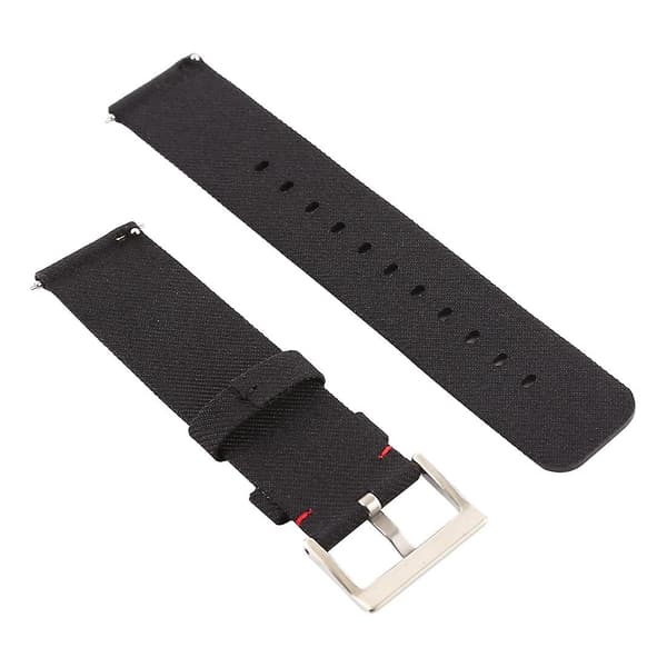 Sort Anvas håndledsrem kompatibel med Fitbit Versa / Versa 2