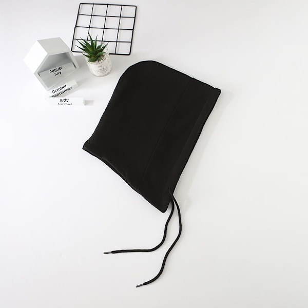 Dame falsk krage Fortykket Trendy Avtakbar Enkelt Kjøp Hoo Removable thickened hat black 51-53