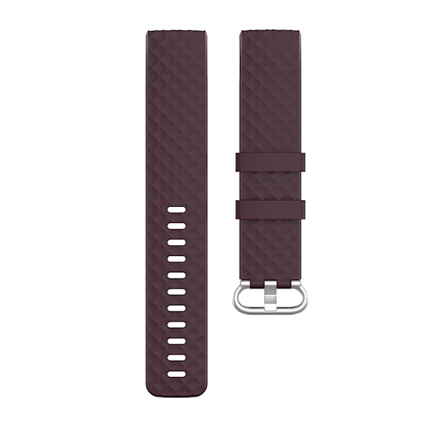 Rosewood Rosewood 18mm Hopeanvärinen Solki Tpu Ranneke Kellon ranneke yhteensopiva Fitbit Charge 4 / Charge 3 / Charge 3 Se kanssa, Koko: S