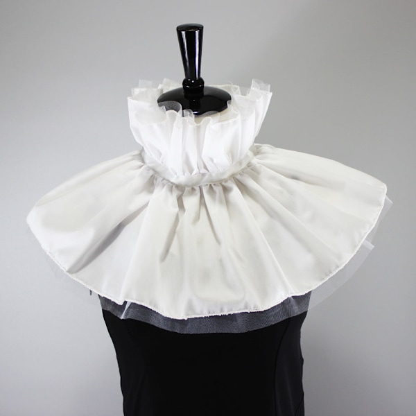 Dame falsk krage Klovn Mesh Svane Krage Ralph Krage Retro White