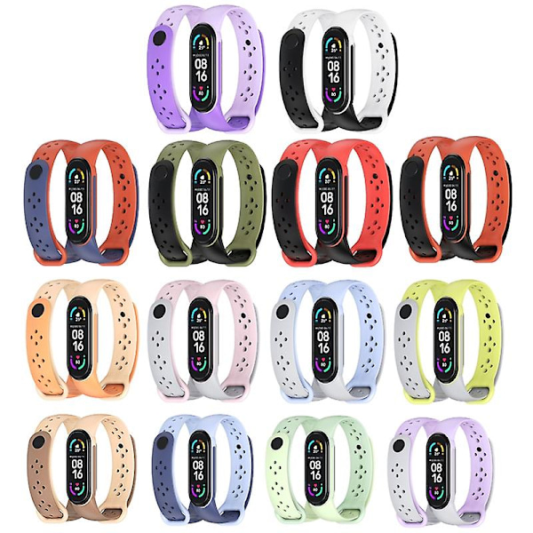 Silikoninen kellon ranneke, yhteensopiva Xiaomi Mi Band 6 / 5 kanssa