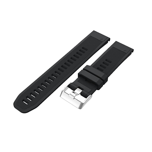 Sort Sort kompatibel med Garmin Fenix 5 Silikone Urrem (Hvid) kompatibel med Garmin Fenix 5