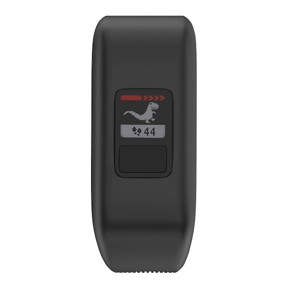 Sort Sort Silikonearmbånd kompatibelt med Garmin Vivofit Jr, Størrelse: Lille